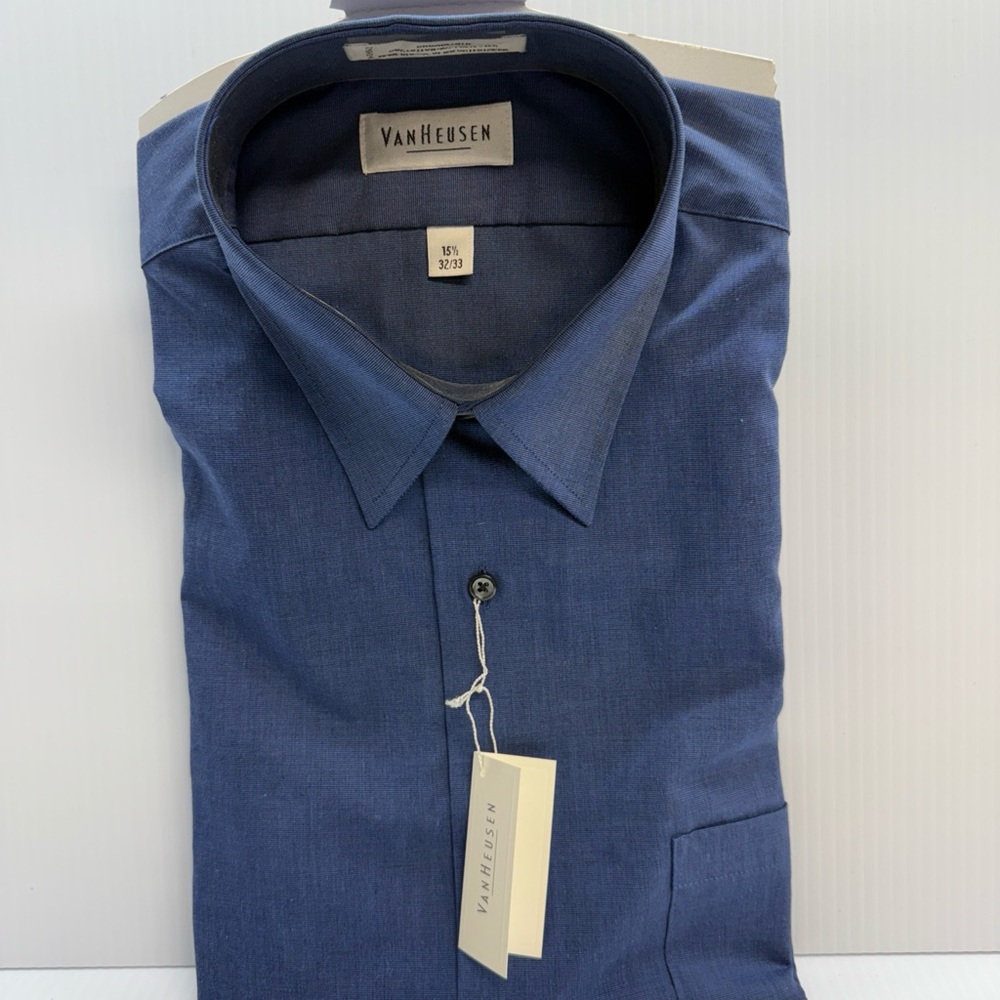 Van Heusen Men's Classic Navy Dress Shirt